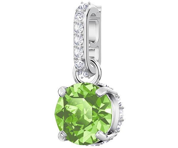 Swarovski Swarovski Swarovski Remix Collection Charm, August, Light Green, Rhodium Plating Green Rhodium-plated