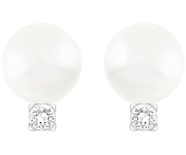 Swarovski Swarovski Tricia Pierced Earrings White Rhodium-plated