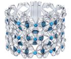 Swarovski Swarovski Liz Bracelet, Blue, Rhodium Plating Light Multi Rhodium-plated