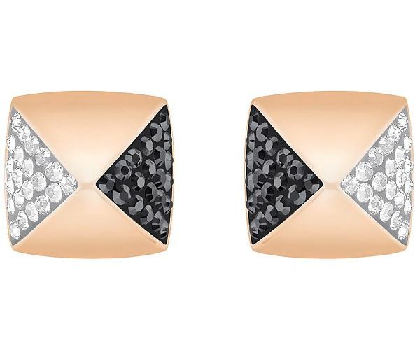 Swarovski Swarovski Glance Stud Pierced Earrings, Multi-colored, Rose Gold Plating Black Rose Gold-plated