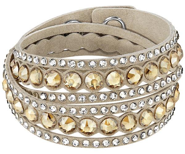 Swarovski Swarovski Slake Dot Bracelet, Golden Brown Gold-plated