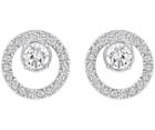 Swarovski Swarovski Creativity Circle Pierced Earrings, Small, White, Rhodium Plating White Rhodium-plated