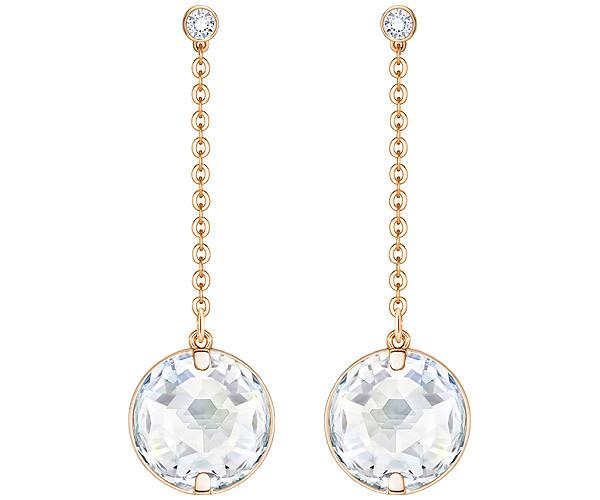 Swarovski Swarovski Globe Pierced Earrings, White White Rose Gold-plated