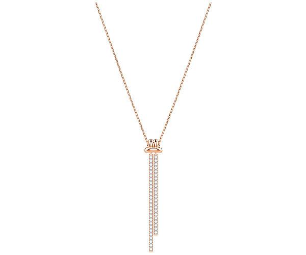 Swarovski Swarovski Lifelong Y Pendant, White, Rose Gold Plating White Rose Gold-plated