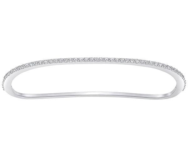 Swarovski Swarovski Vittore Palm Cuff, White White Rhodium-plated