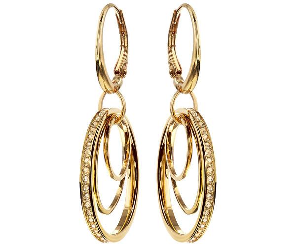 Swarovski Swarovski Precision Pierced Earrings Orange Gold-plated