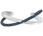 Swarovski Swarovski Crystaldust Cross Cuff, Blue, Stainless Steel Blue Stainless Steel