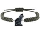 Swarovski Swarovski Pets Black Cat Bracelet, Black, Rhodium Plating Gray Rhodium-plated