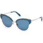 Swarovski Moselle Cat Eye Sunglasses, Sk164-p 90x, Opal Blue