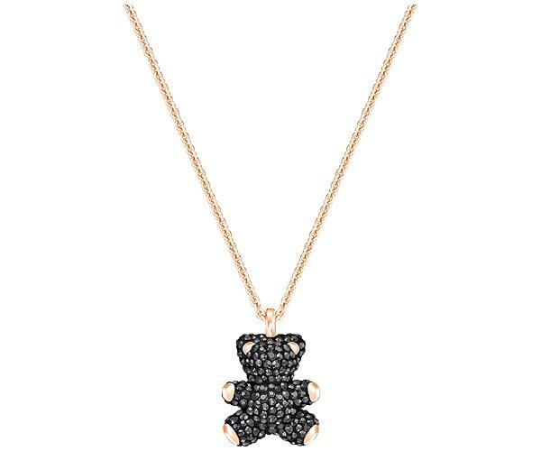 Swarovski Swarovski Teddy 3d Pendant, Black, Rose Gold Plating Teal Rose Gold-plated