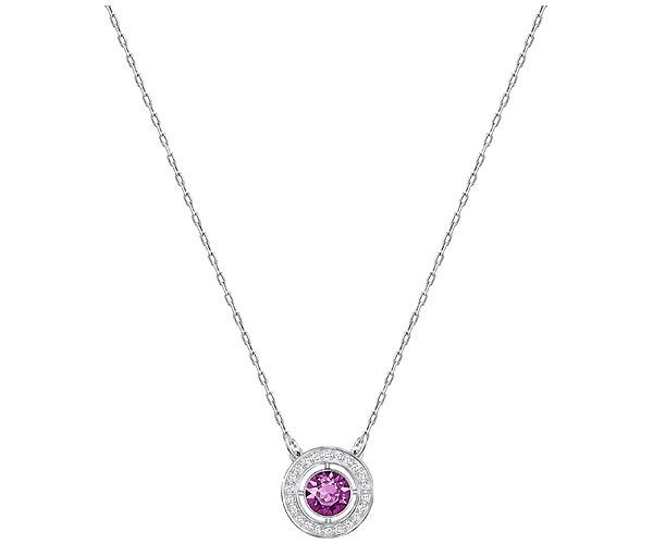 Swarovski Swarovski Forever Birthstone Necklace, February, Purple, Rhodium Plating Purple Rhodium-plated