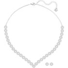 Swarovski Angelic Square Set, Large, White, Rhodium Plating