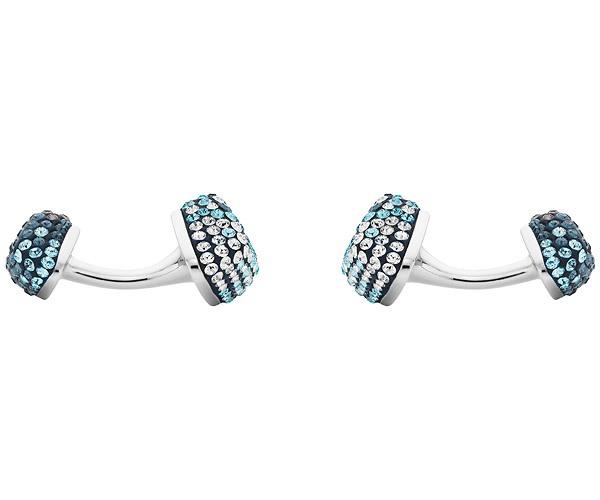 Swarovski Swarovski Moselle Cuff Links, Aqua, Palladium Plating Aqua Rhodium-plated