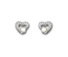 Swarovski Swarovski Heart Pierced Earrings White