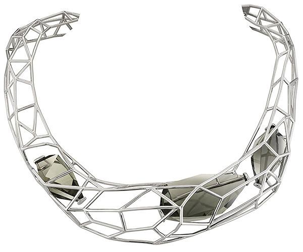 Swarovski Swarovski Atelier Swarovski By Fredrikson Stallard, Armory Small All-around Necklace Gray Rhodium-plated