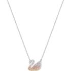 Swarovski Iconic Swan Pendant, Multi-colored, Rhodium Plating