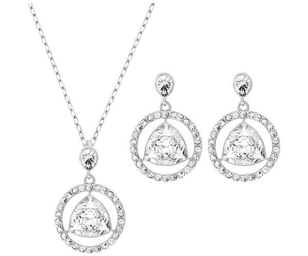 Swarovski Swarovski Backstage Round Set White Rhodium-plated