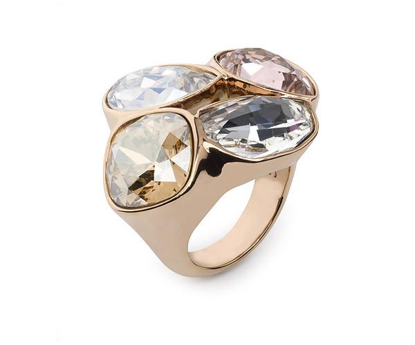 Swarovski Swarovski Atelier Swarovski Core Collection, Nevola Large Ring Gray Rose Gold-plated