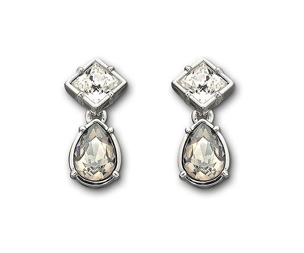 Swarovski Swarovski Eveline Pierced Earrings Gray Rhodium-plated