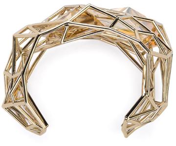 Swarovski Swarovski Atelier Swarovski By Fredrikson Stallard, Armory Large Cuff Brown Gold-plated