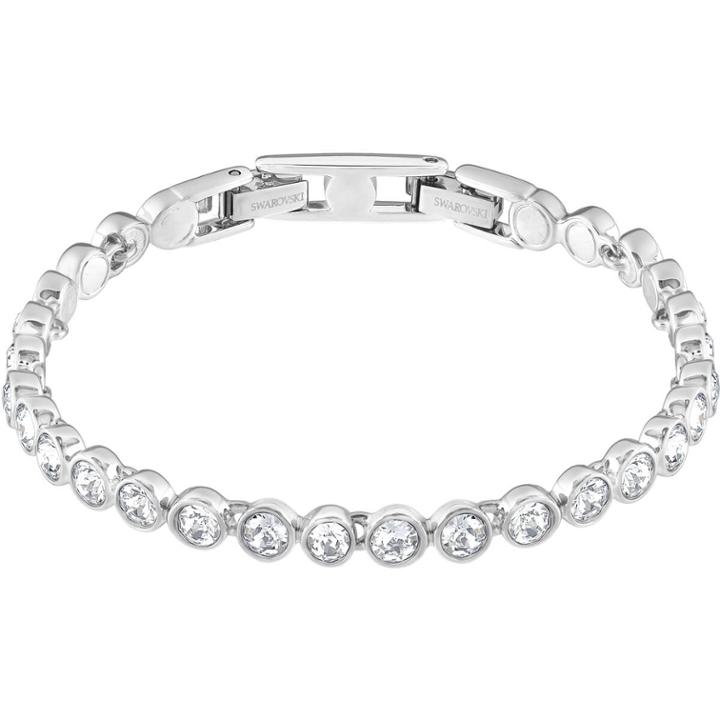 Swarovski Tennis Bracelet, White, Rhodium Plating