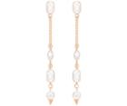 Swarovski Swarovski Gangster Pierced Earring Jackets, White White Rose Gold-plated
