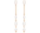 Swarovski Swarovski Gangster Pierced Earring Jackets, White White Rose Gold-plated