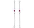 Swarovski Swarovski Love Pierced Earrings, White, Rhodium Plating White Rhodium-plated