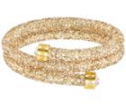 Swarovski Swarovski Crystaldust Bangle Double, Golden Crystal Brown Gold-plated
