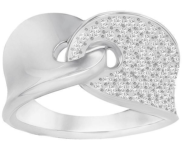Swarovski Swarovski Guardian Ring, White, Rhodium Plating White Rhodium-plated