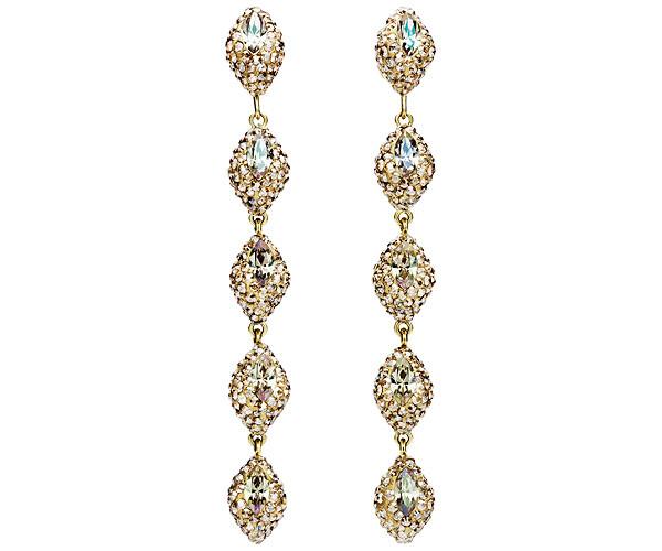Swarovski Swarovski Moselle Mini Drop Pierced Earrings, Gold Plating Brown Gold-plated