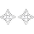 Swarovski Sparkling Dance Star Stud Pierced Earrings, White, Rhodium Plating