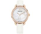 Swarovski Swarovski Aila Day Heart Watch, Leather Strap, White, Rose Gold Tone White Rose Gold-plated