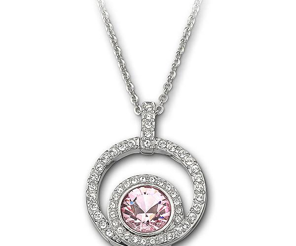 Swarovski Swarovski Lonely Pendant Pink Rhodium-plated