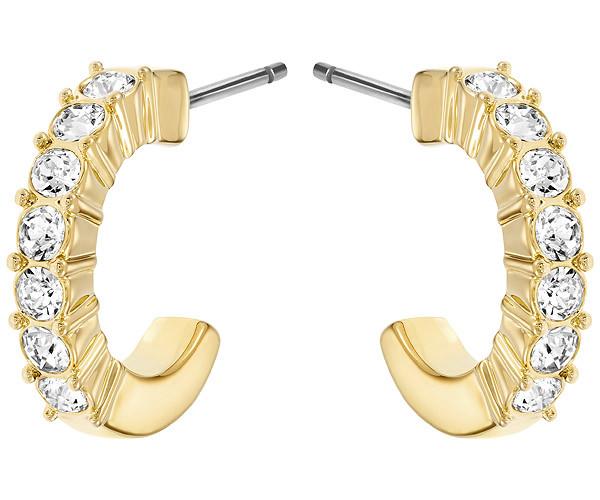 Swarovski Swarovski Mini Hoop Pierced Earrings White Gold-plated