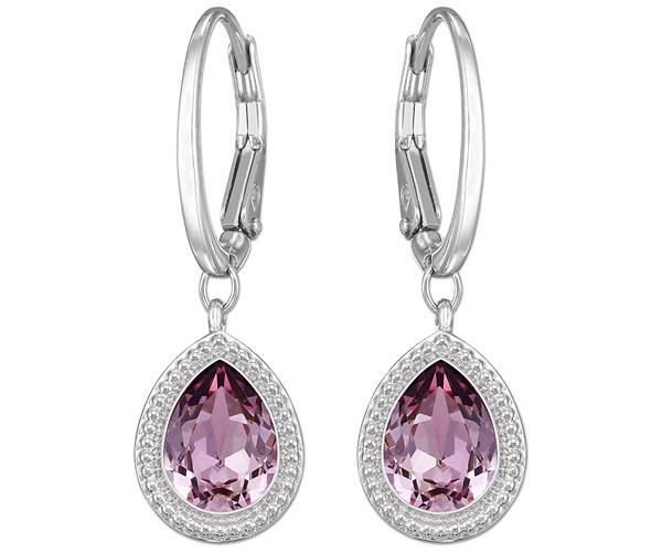 Swarovski Swarovski Aneesa Antique Pink Pierced Earrings Violet Rhodium-plated