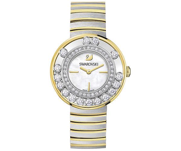 Swarovski Swarovski Lovely Crystals White / Yellow Gold Tone Watch White Gold-plated
