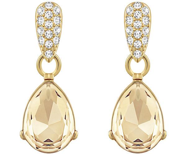 Swarovski Swarovski Water Drop Pierced Earrings  Gold-plated