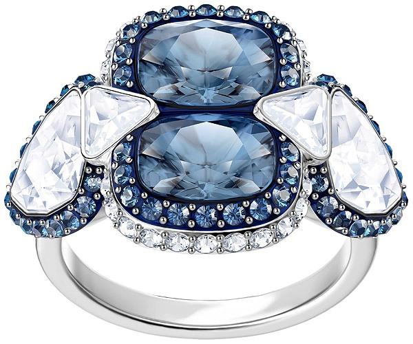 Swarovski Swarovski Lake Cocktail Ring, Multi-colored, Rhodium Plating Light Multi Rhodium-plated