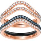 Swarovski Lemon Ring Set, Blue, Mixed Plating