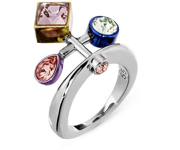 Swarovski Swarovski Atelier Swarovski By Peter Pilotto, Arbol Ring Light Multi Rhodium-plated