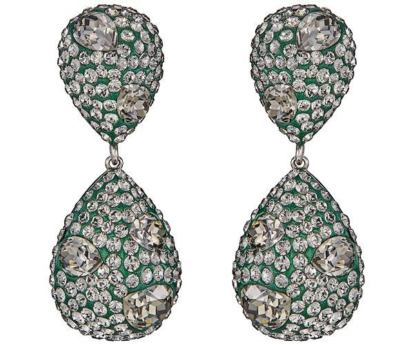Swarovski Swarovski Atelier Swarovski Core Collection, Moselle Double Drop Pierced Earrings Gray Rhodium-plated