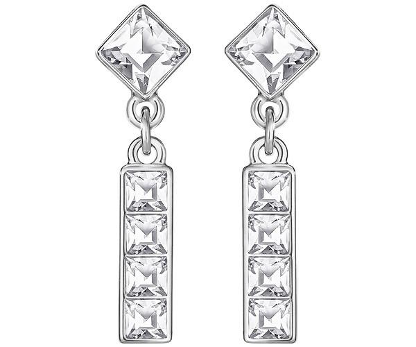 Swarovski Swarovski Vio Pierced Earrings White Rhodium-plated