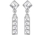Swarovski Swarovski Vio Pierced Earrings White Rhodium-plated