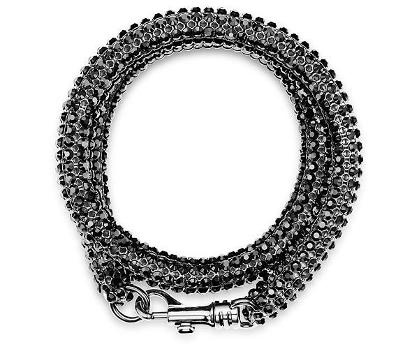 Swarovski Swarovski Skinny Double Bolster Bracelet, Palladium Plating Teal Rhodium-plated