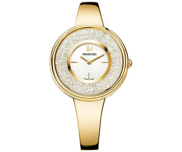 Swarovski Swarovski Crystalline Pure Watch, Metal Bracelet, White, Gold Tone White Gold-plated