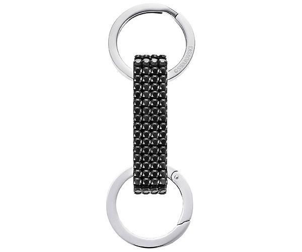 Swarovski Swarovski Alice Key Ring, Black, Stainless Steel  Stainless Steel