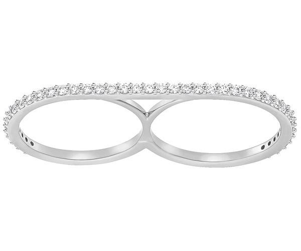Swarovski Swarovski Vittore Double Ring, White, Rhodium Plating White Rhodium-plated