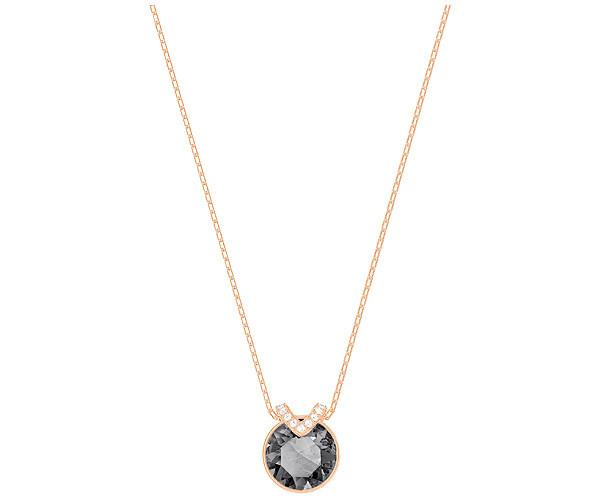 Swarovski Swarovski Bella V Pendant, Gray, Rose Gold Plating Gray Rose Gold-plated