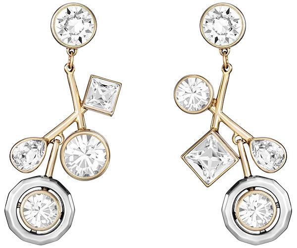Swarovski Swarovski Atelier Swarovski By Peter Pilotto, Arbol Pierced Earrings White Gold-plated